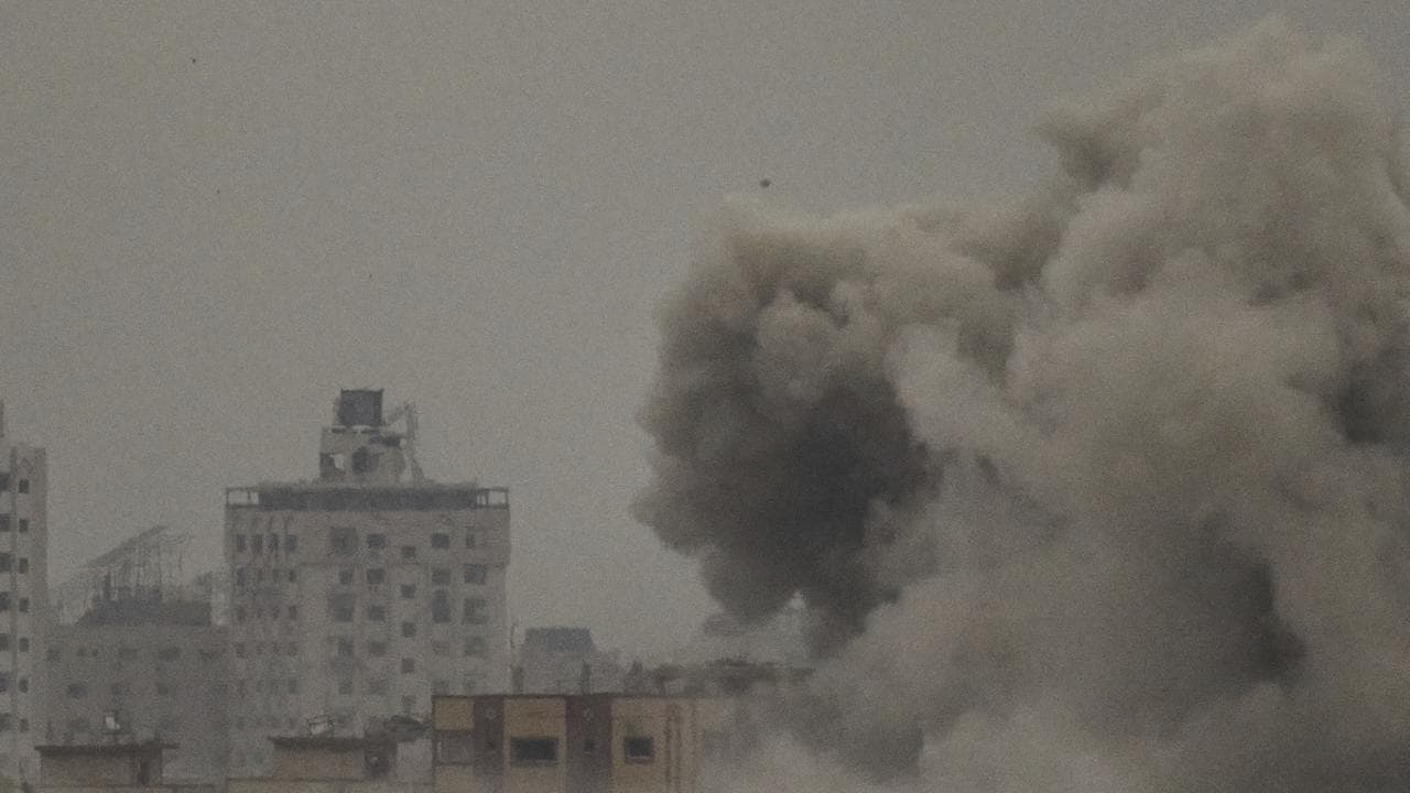 Smoke rises after Israeli strike