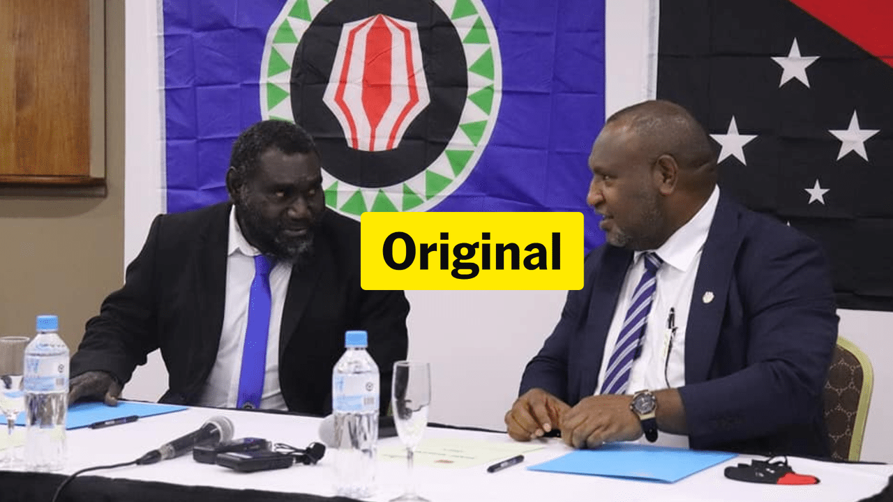 Original pic from press conference with Ishmael Toroama & James Marape