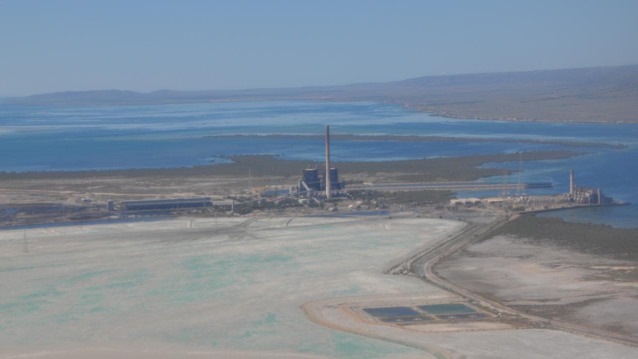 Ash dam at the closed Northern Power Station near Port Augusta