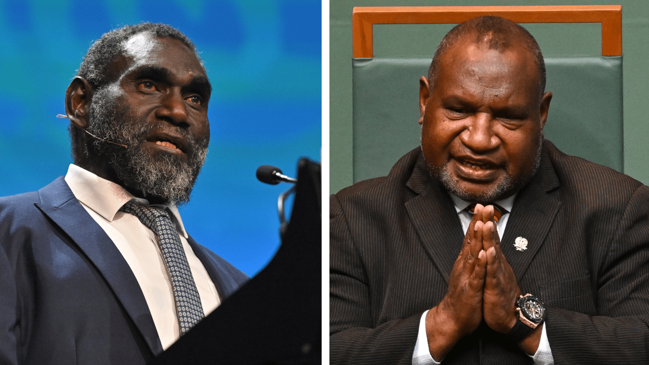 Bougainville President Ishmael Toroama and PNG PM James Marape.