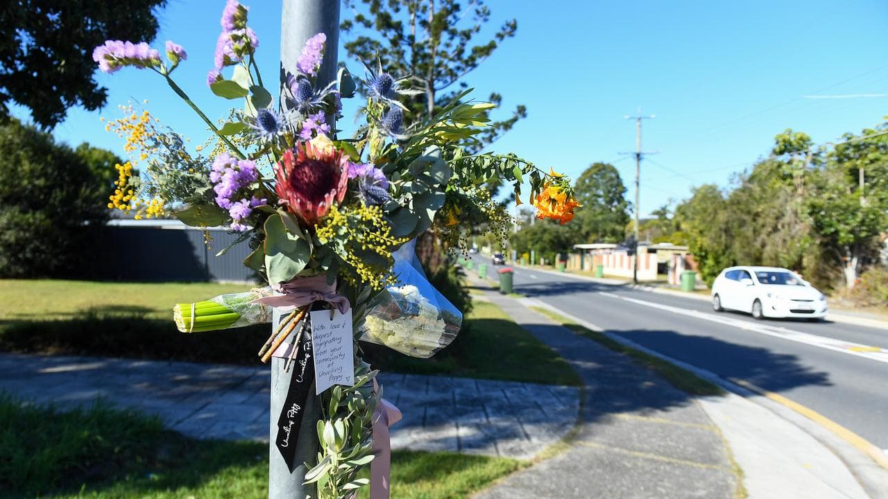Floral tribute at the crime scene (file)