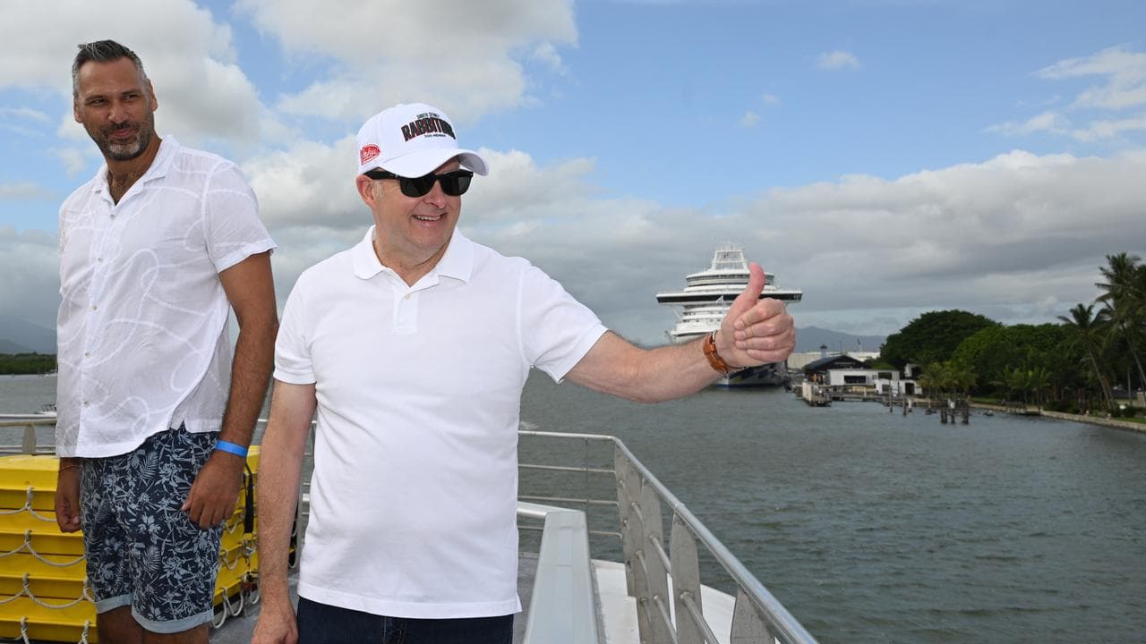 Anthony Albanese on a boat trip to the Great Barrier Reef