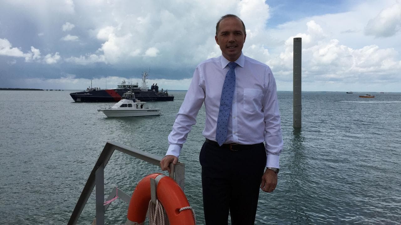 Peter Dutton at East Arm Wharf in Darwin on Dec 17, 2015