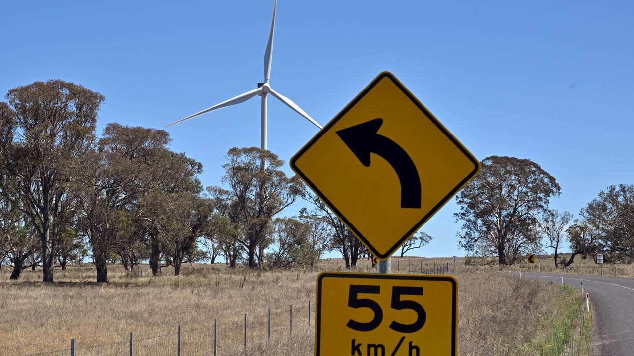 Wind turbines south of Goulburn