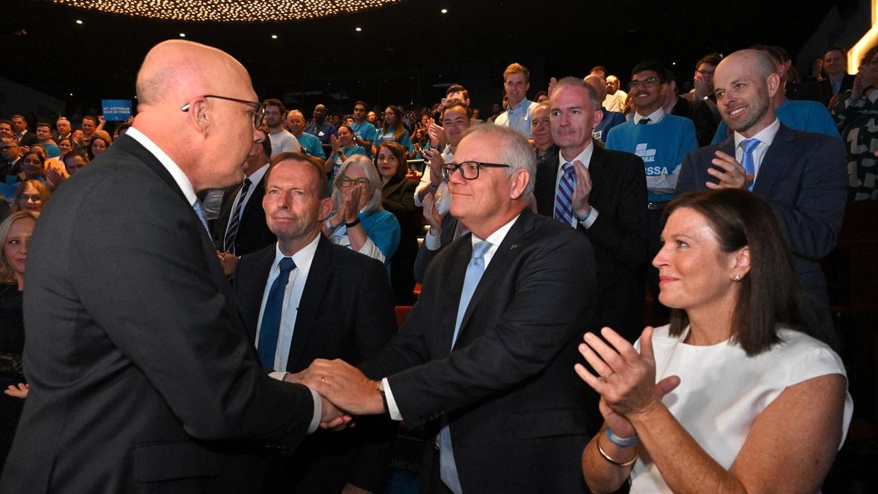 Peter Dutton with Scott Morrison and Tony Abbott.