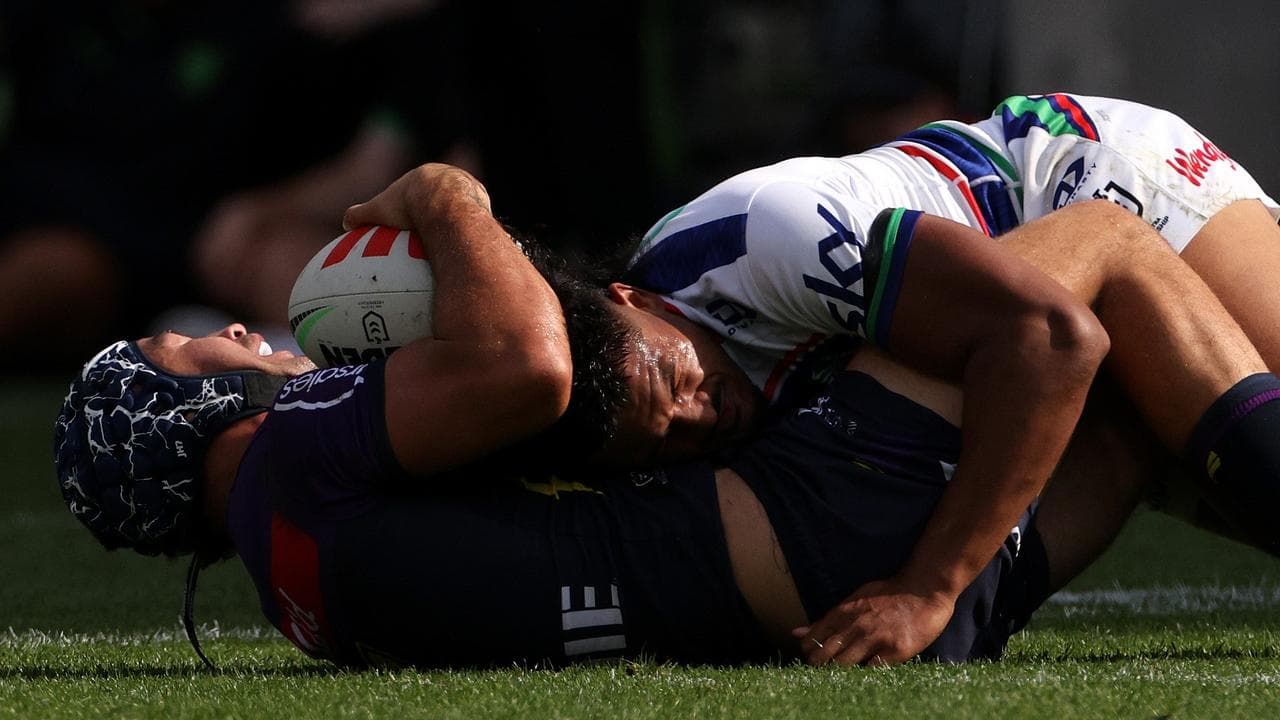 Melbourne playmaker Jahrome Hughes (left)
