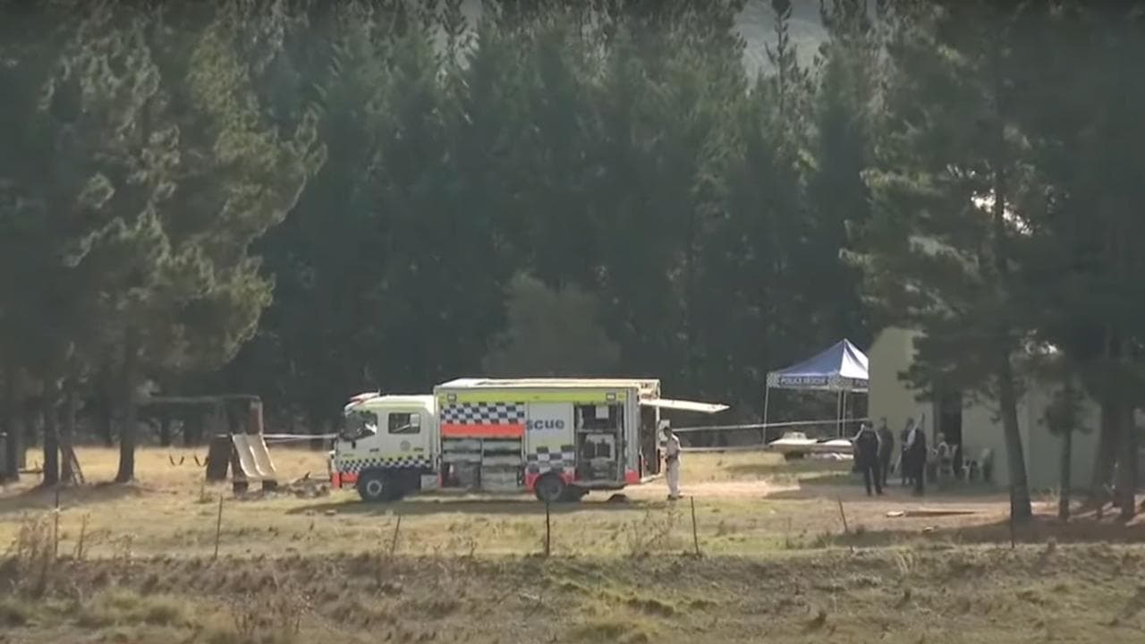 Police at a property in Windellama