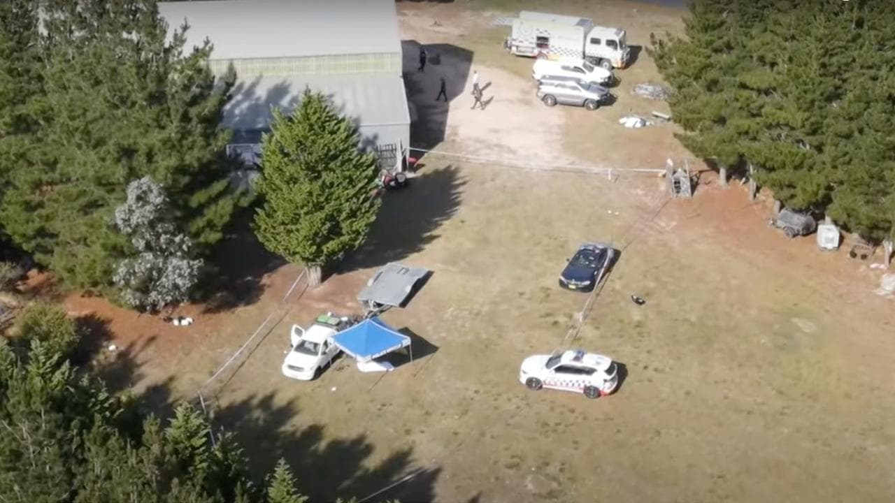 Police at a property in Windellama