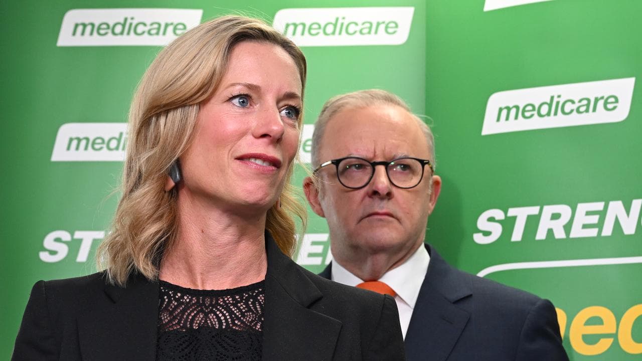 Labor candidate Rebecca White and Prime Minister Anthony Albanese