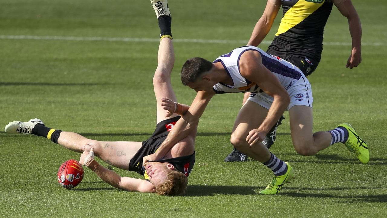 Richmond's Nick Vlastuin and Patrick Voss.