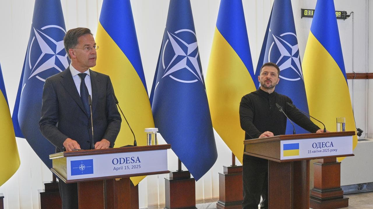 Mark Rutte and Volodymyr Zelenskiy