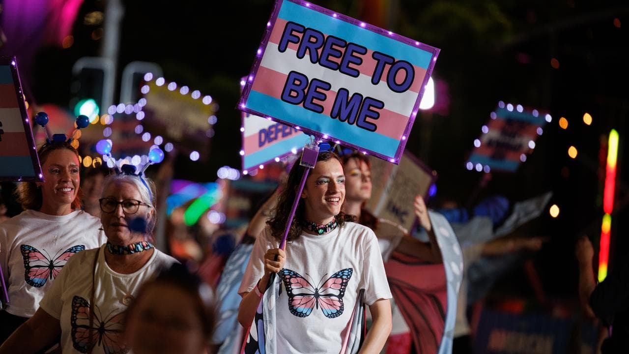 Participants in the Sydney Gay and Lesbian Mardi Gras Parade.