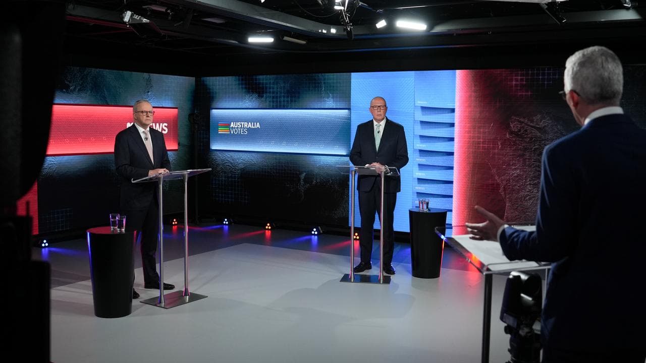 Anthony Albanese and Peter Dutton during the second leaders' debate