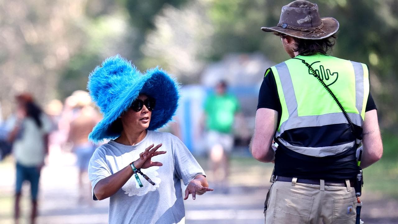 Festival goers at Byron Bay