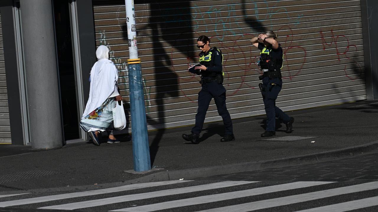 Victorian Police officers in Footscray