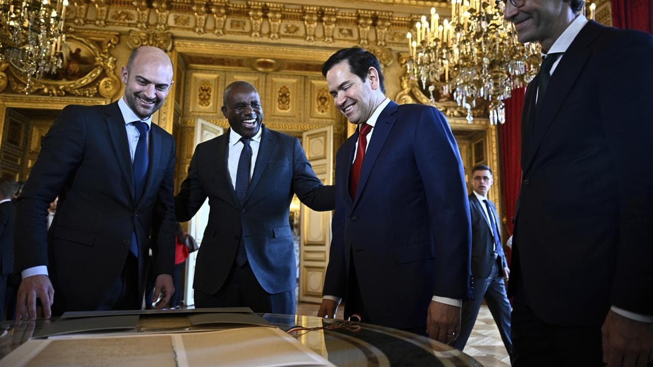 Jean-Noel Barrot, David Lammy, Marco Rubio and Affairs Gunter Sautter