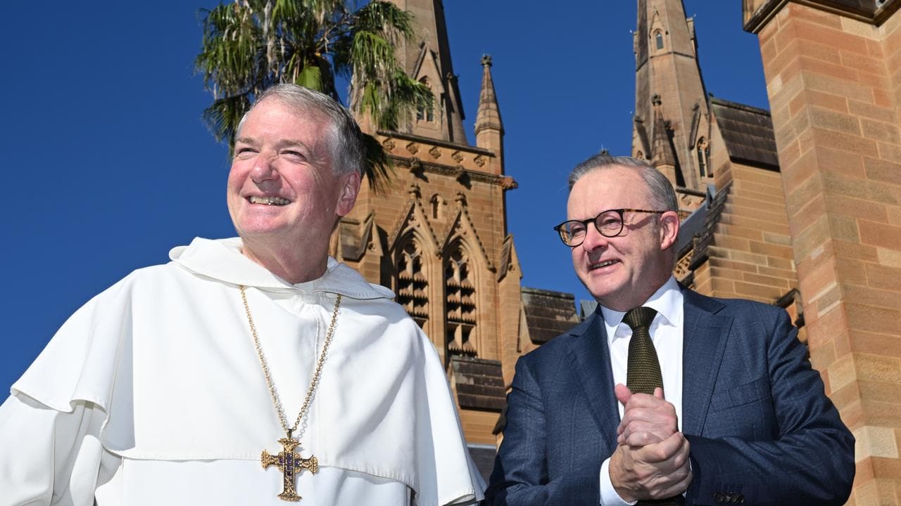 Anthony Albanese and Archbishop of Sydney Anthony Fisher