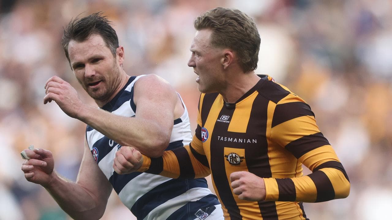 Captains Patrick Dangerfield and James Sicily.