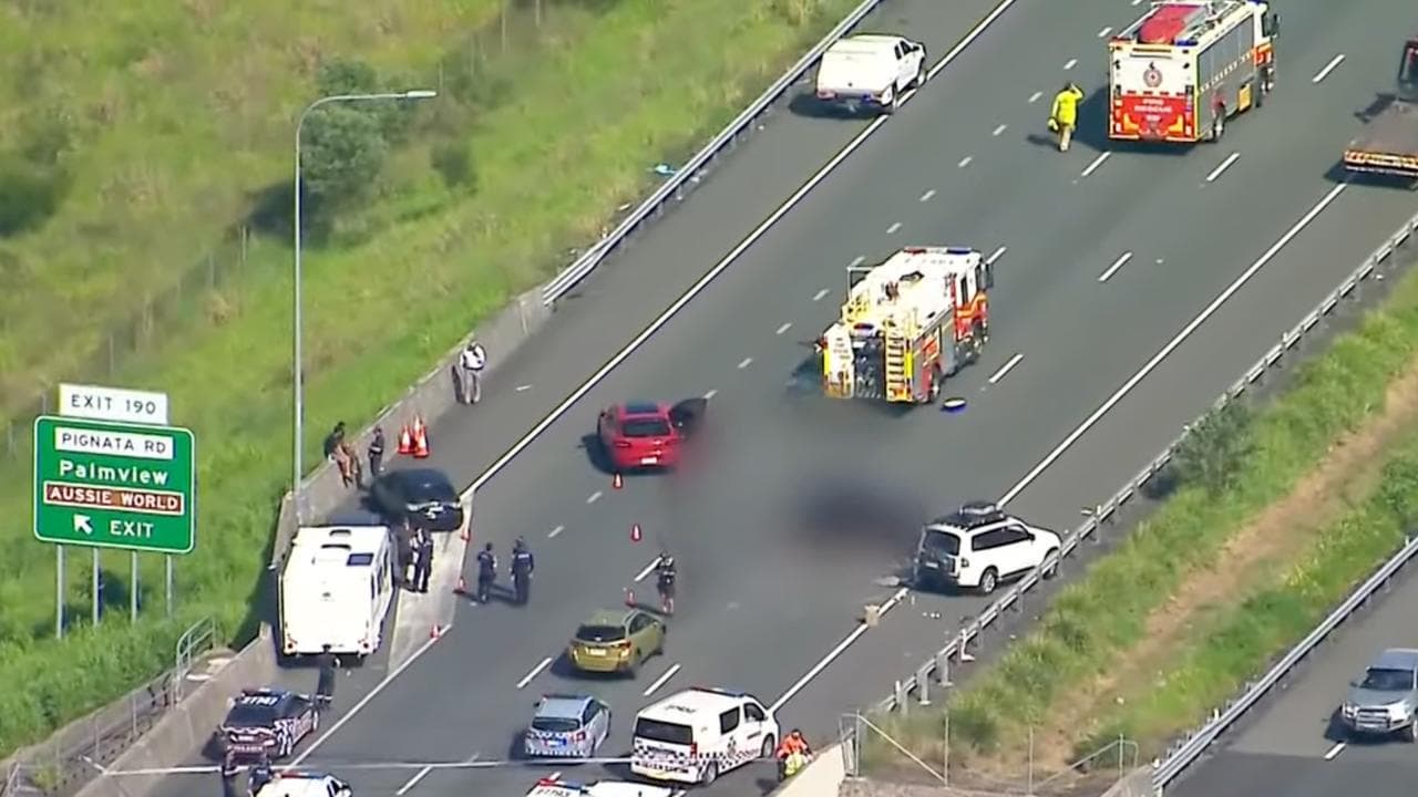 A multiple vehicle crash on the Bruce Highway at Palmview