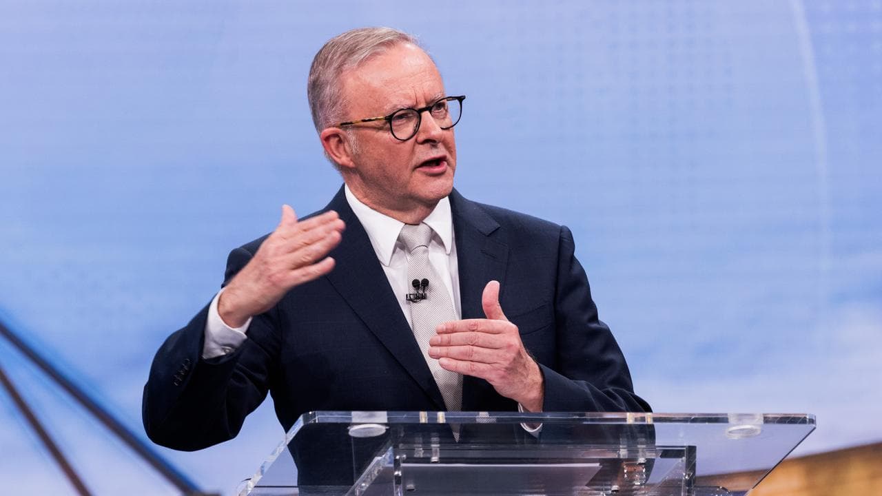 Anthony Albanese in the 3rd leaders' debate of 2025 election campaign