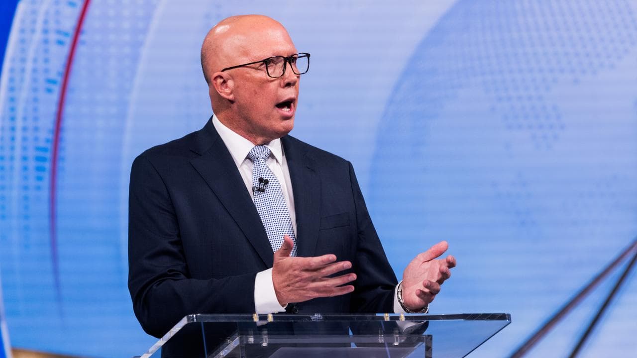 Peter Dutton at 3rd leaders' debate of 2025 federal election campaign