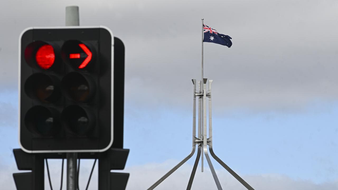 Red light near parliament house