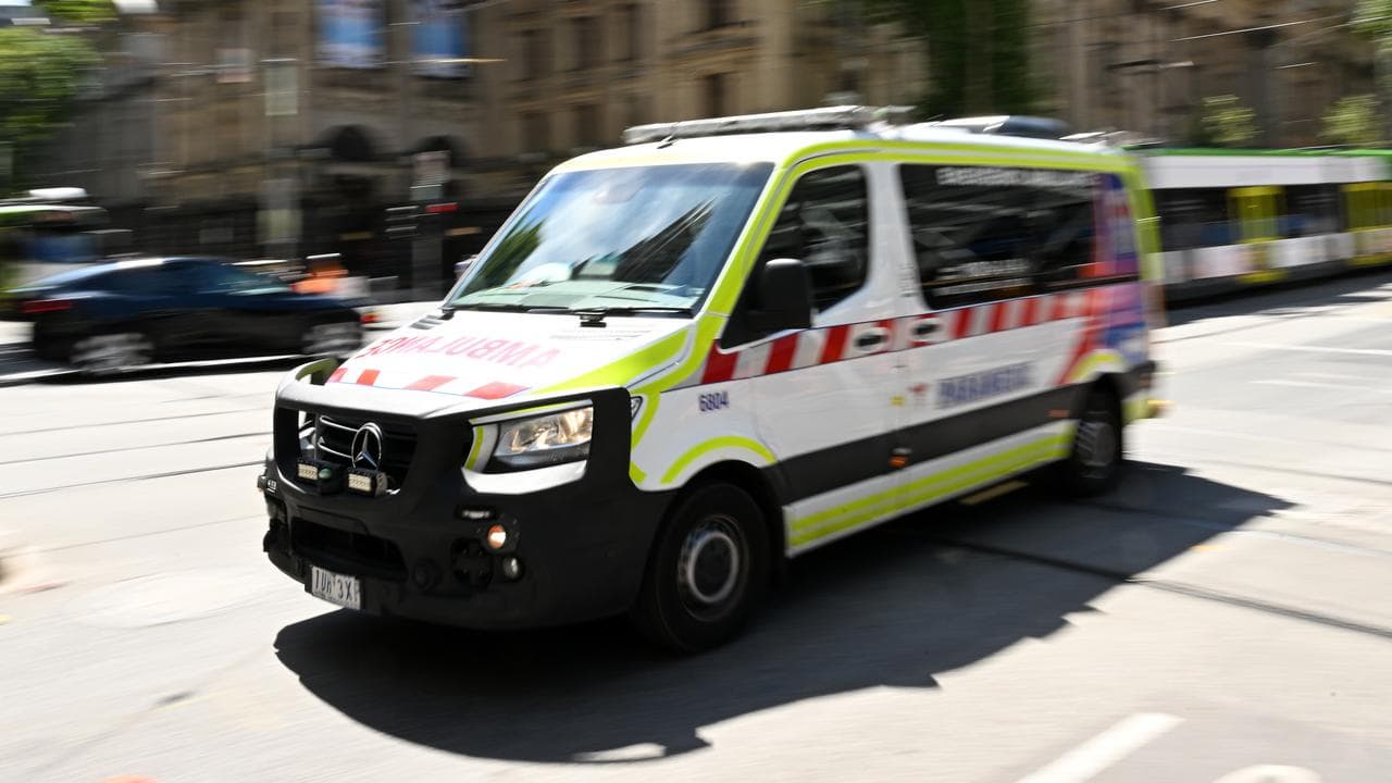 An ambulance is seen in Melbourne (file image)
