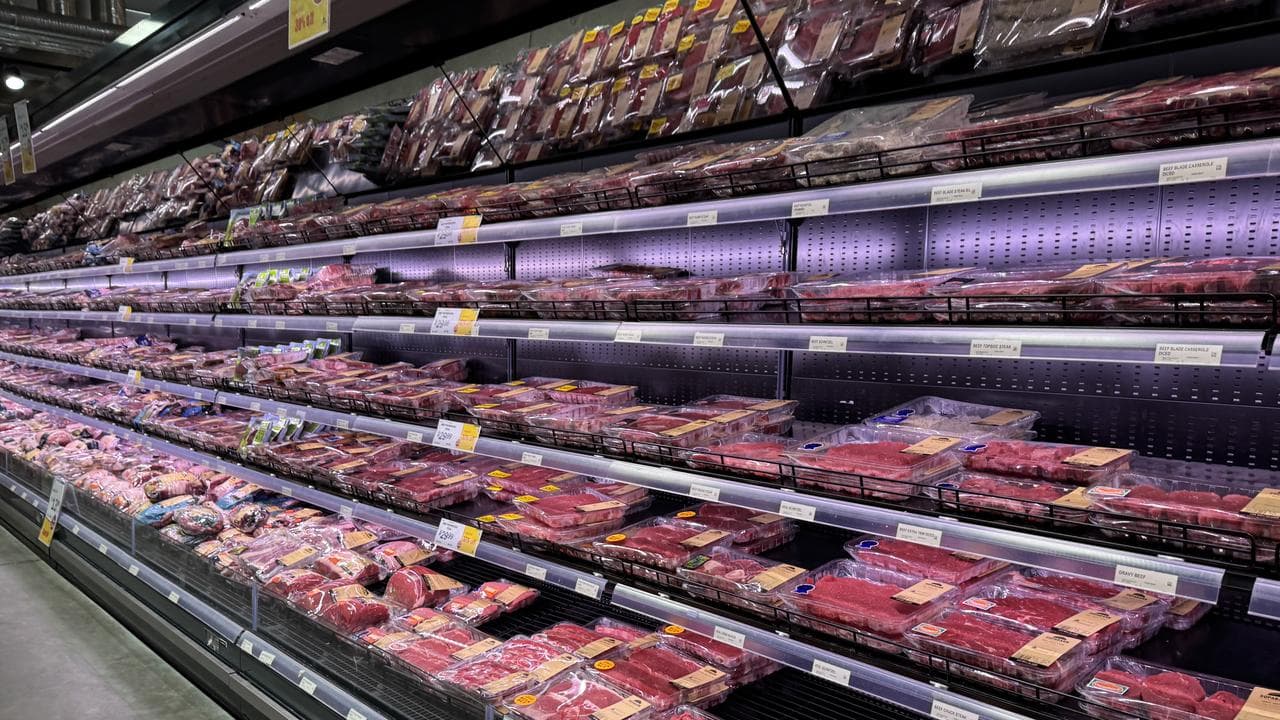 The meat section of a supermarket