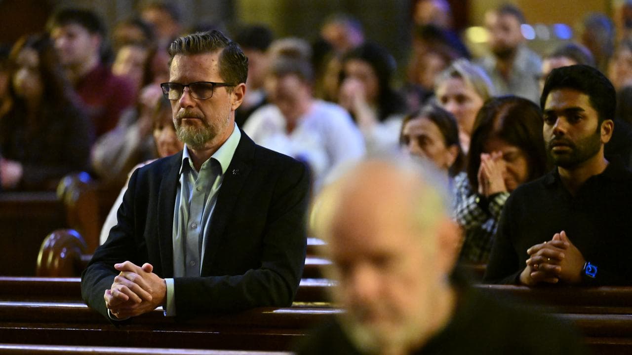People praying in church