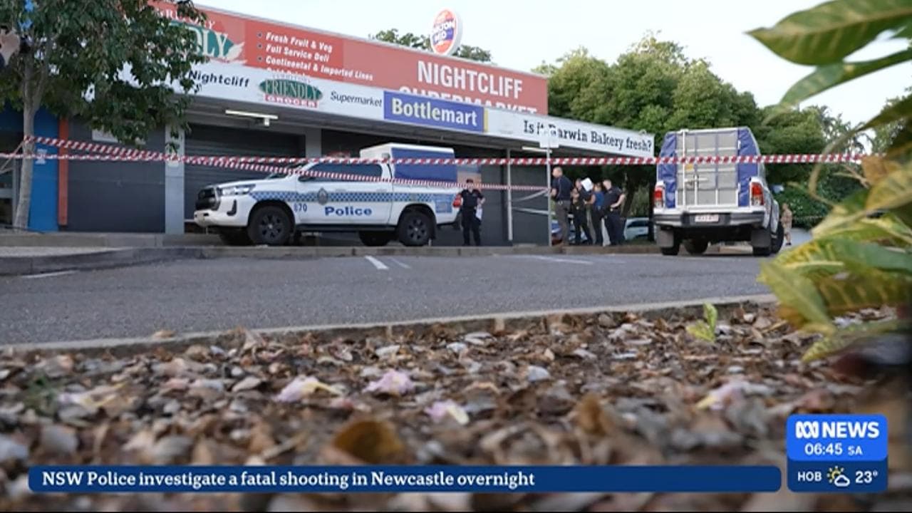 Scene of a fatal stabbing at a shop