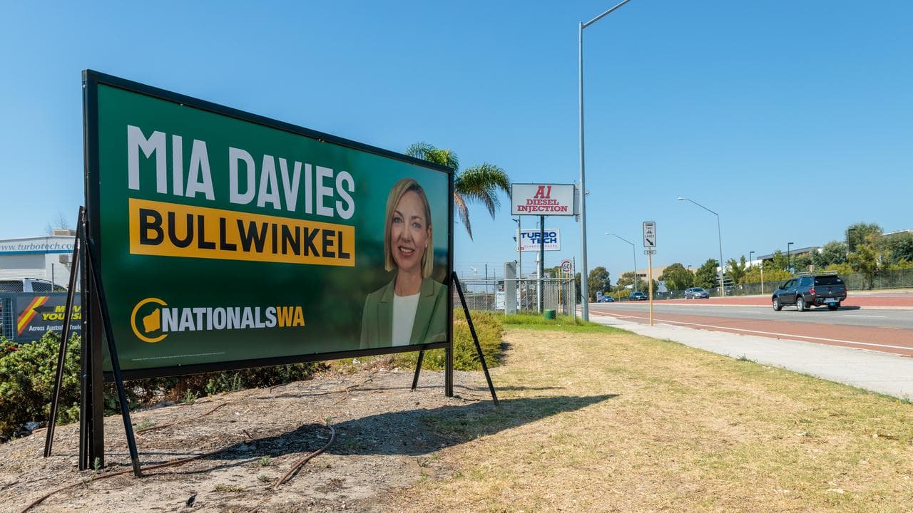 Sign for Nationals candidate Mia Davies.
