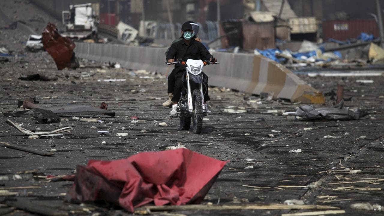 Aftermath of explosion in Iran