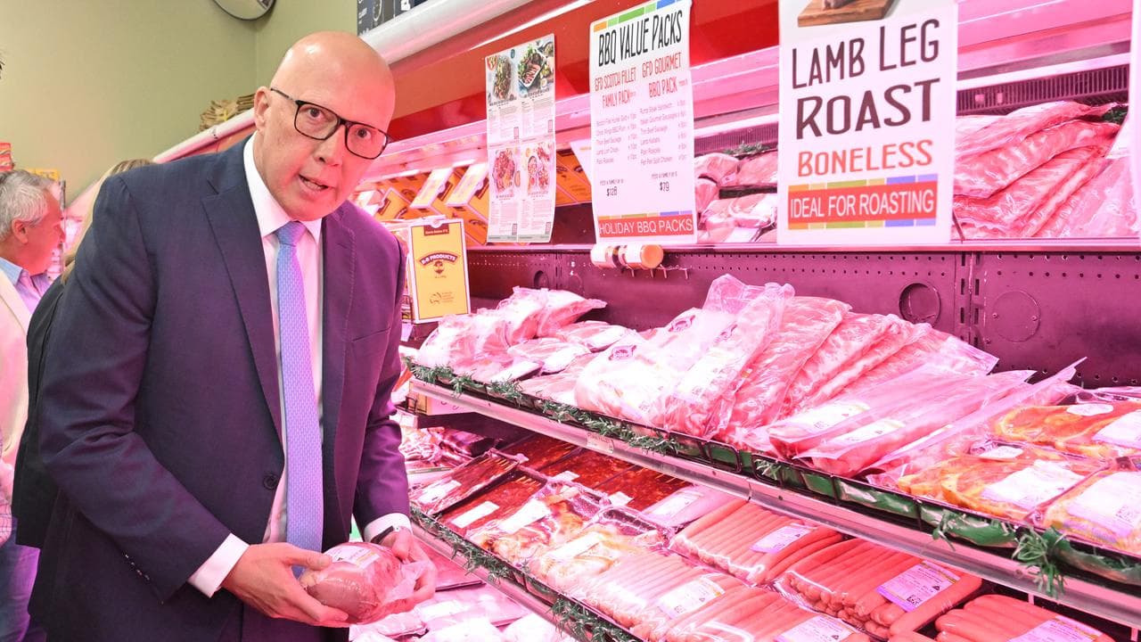Opposition Leader Peter Dutton visits a food distribution centre