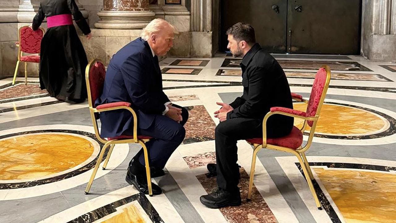 Volodymyr Zelenskiy and Donald Trump