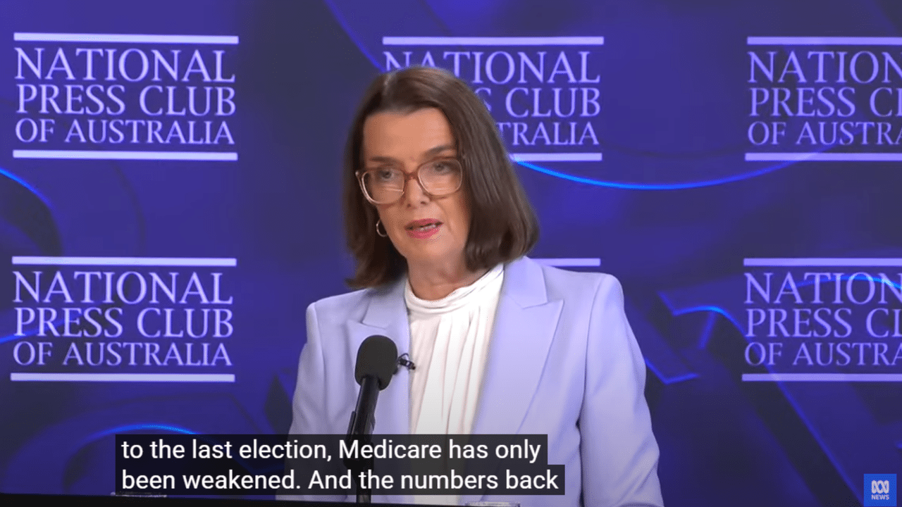 Anne Ruston speaking at the Press Club, 23 April 2025
