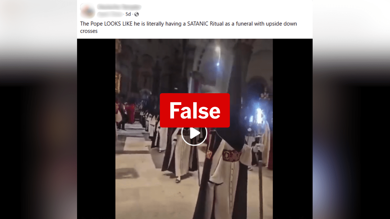 One of the posts falsely claiming to show the Pope's funeral.