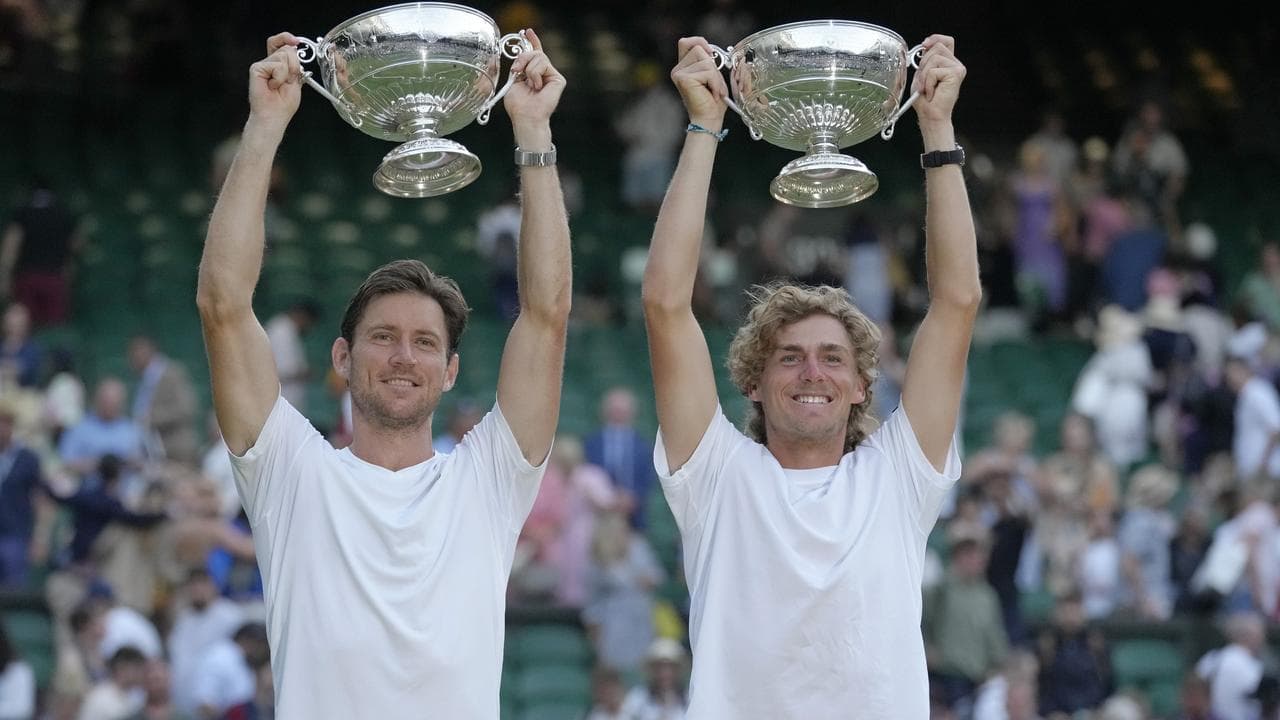 Matthew Ebden (left) and Max Purcell