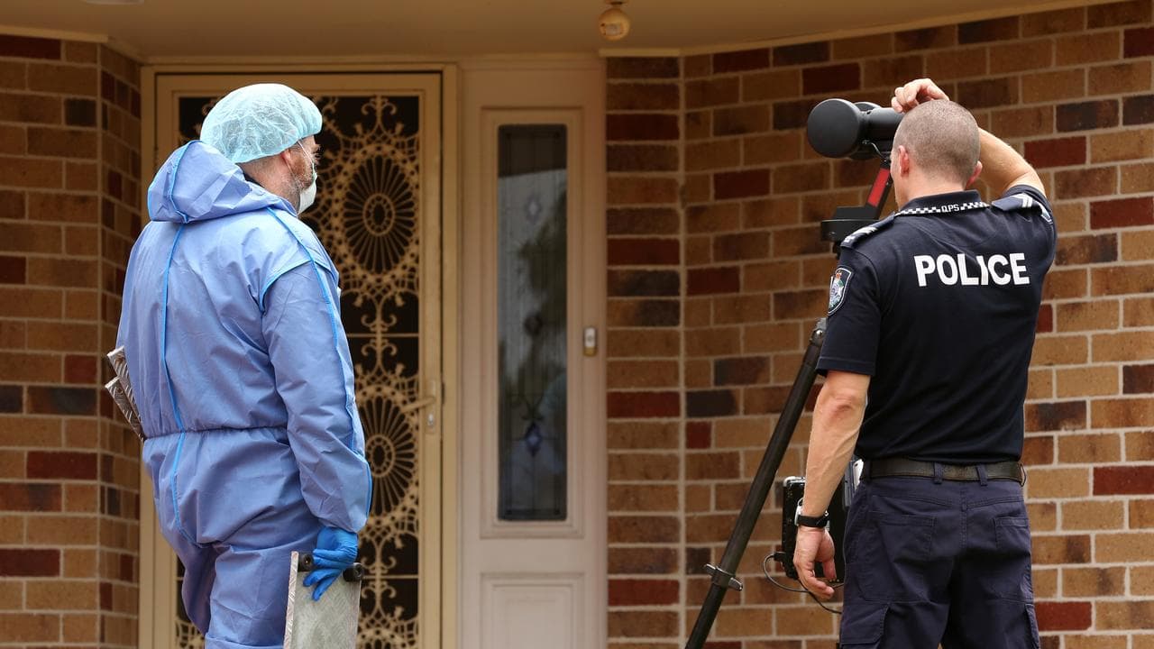 Police and forensics at a crime scene