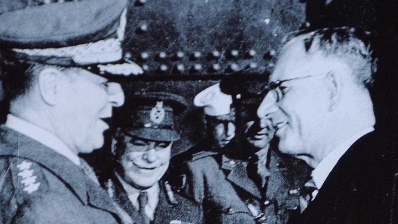 General Douglas MacArthur and John Curtin (file image)