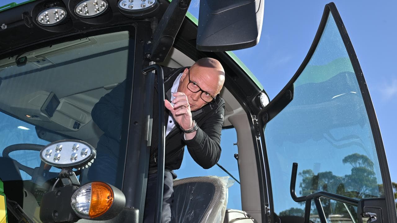 Opposition Leader Peter Dutton at AgFest in Tasmania