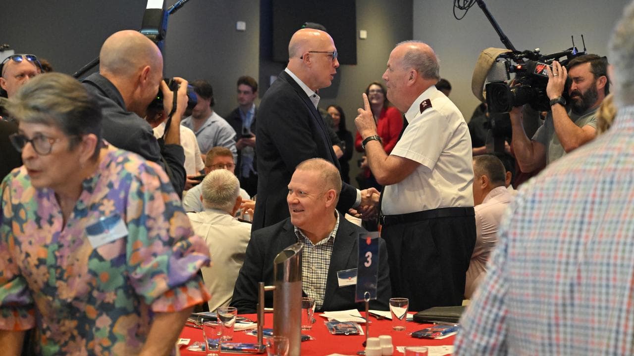 Peter Dutton at a Salvation Army Red Shield event in  Brisbane