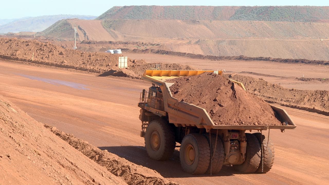 A haulage truck at a Rio Tinto mine (file image)