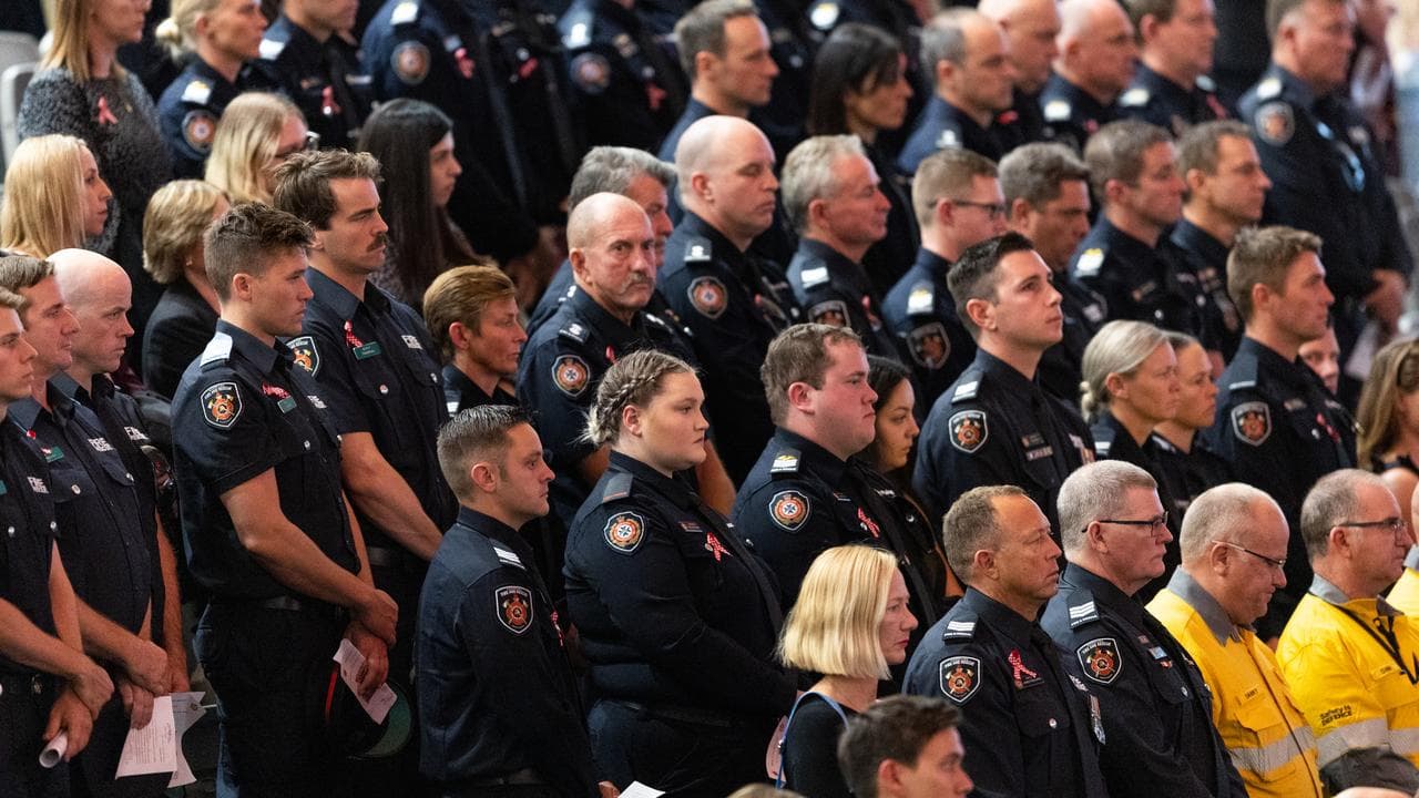 Memorial service for firefighter