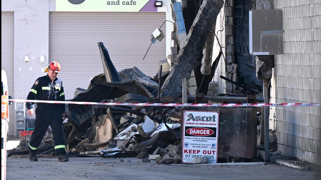 Scene of a factory fire