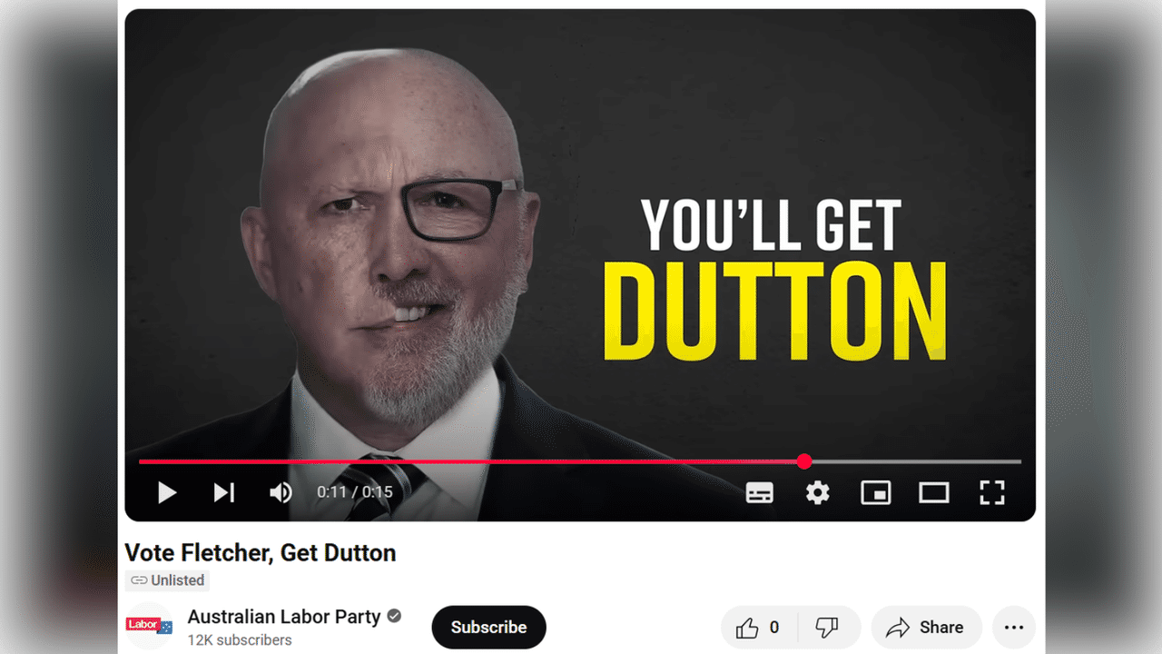 YouTube video ad by Australian Labor Party.