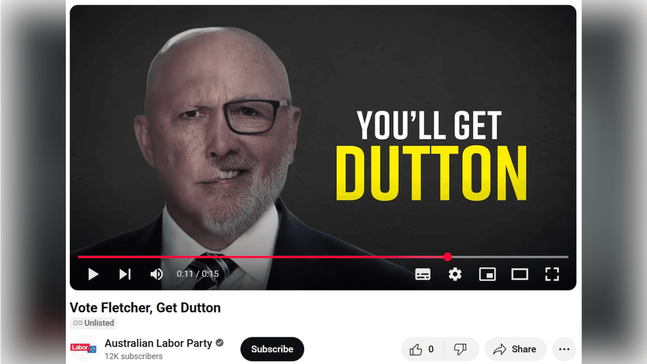 YouTube video ad by Australian Labor Party.