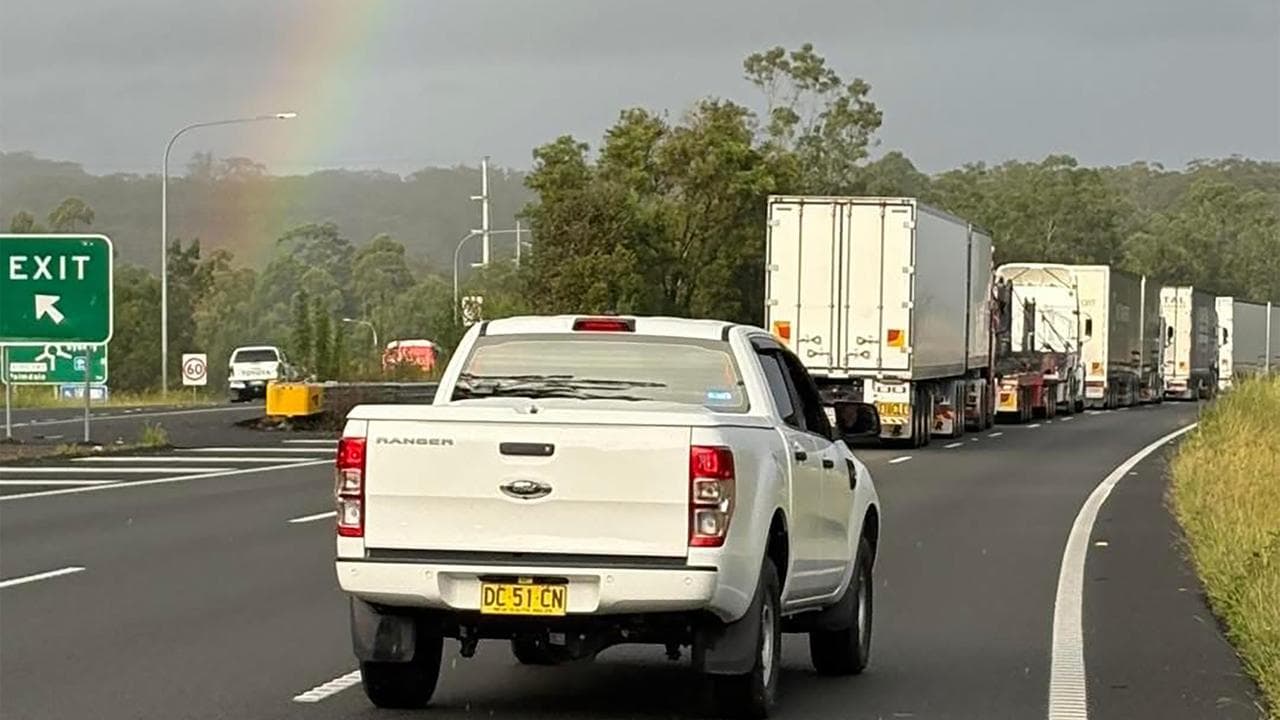Traffic on the M1 Motorway near Ourimbah