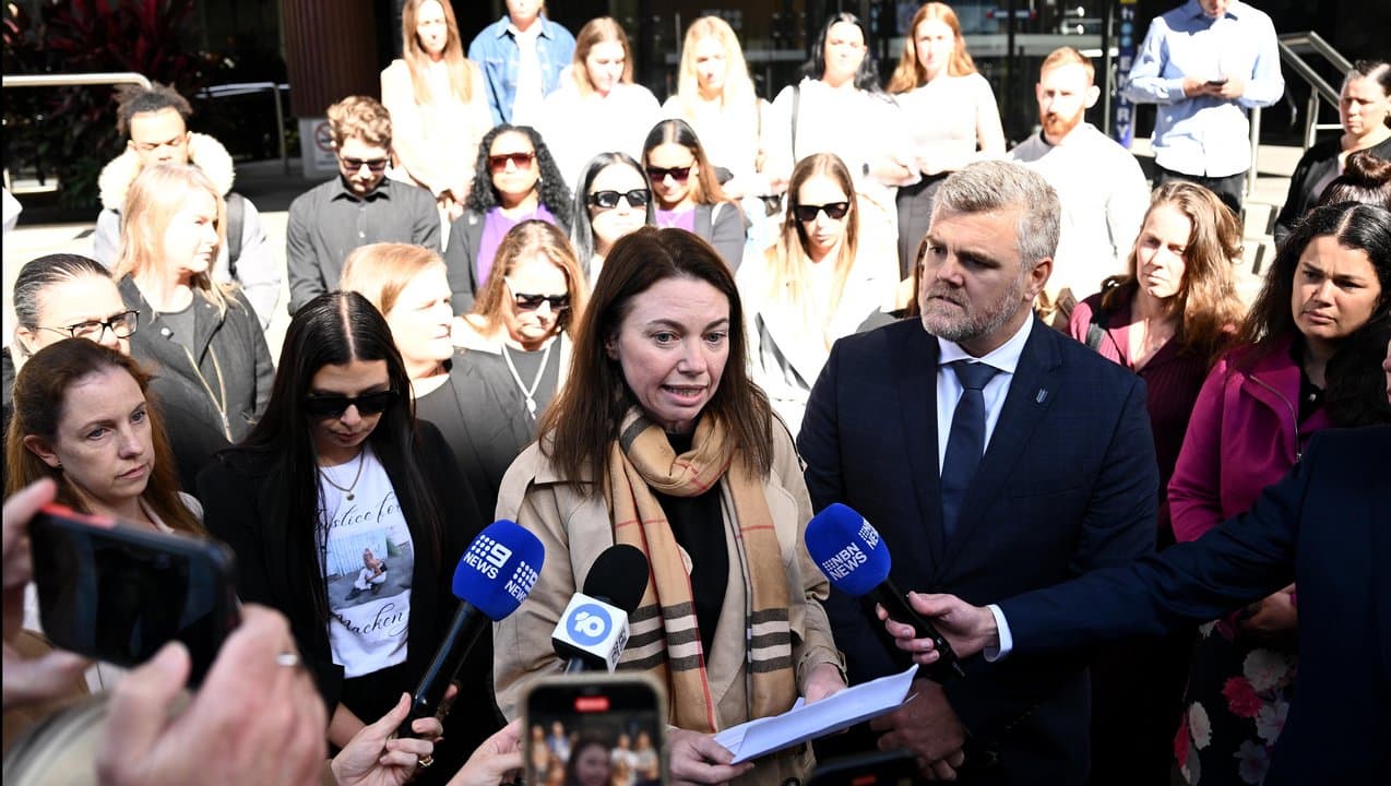 Tabitha Acret speaks to  media