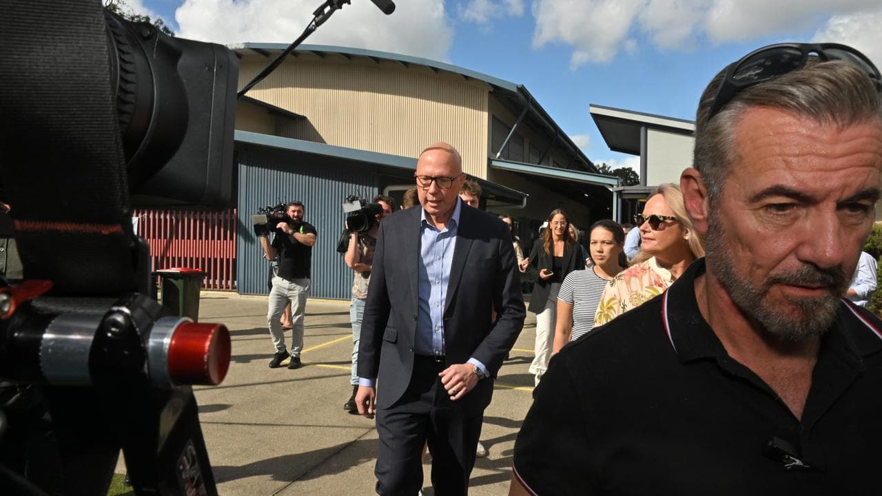 Peter Dutton after casting his ballot