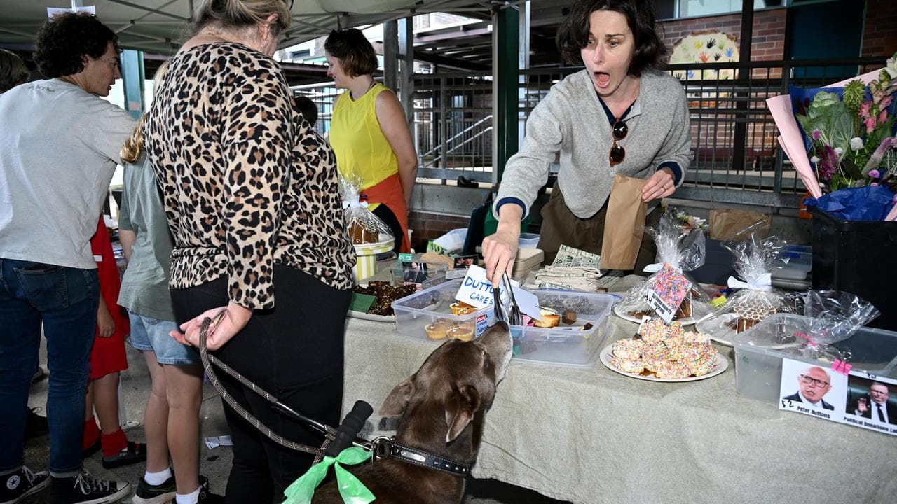 Cakes are seen for sale at a stall